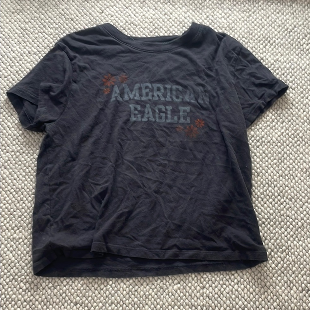 American Eagle Outfitters Black Short Sleeve Tee